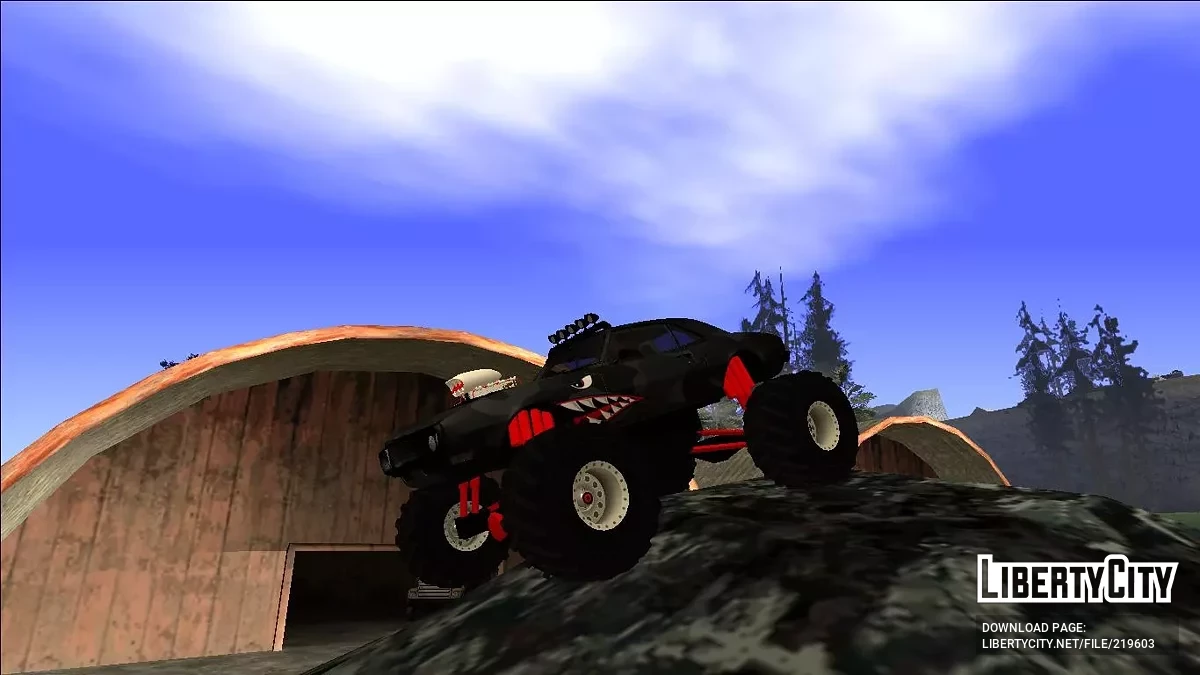 1968 Pontiac Firebird Monster Truck Camo Shark / GTA San Andreas