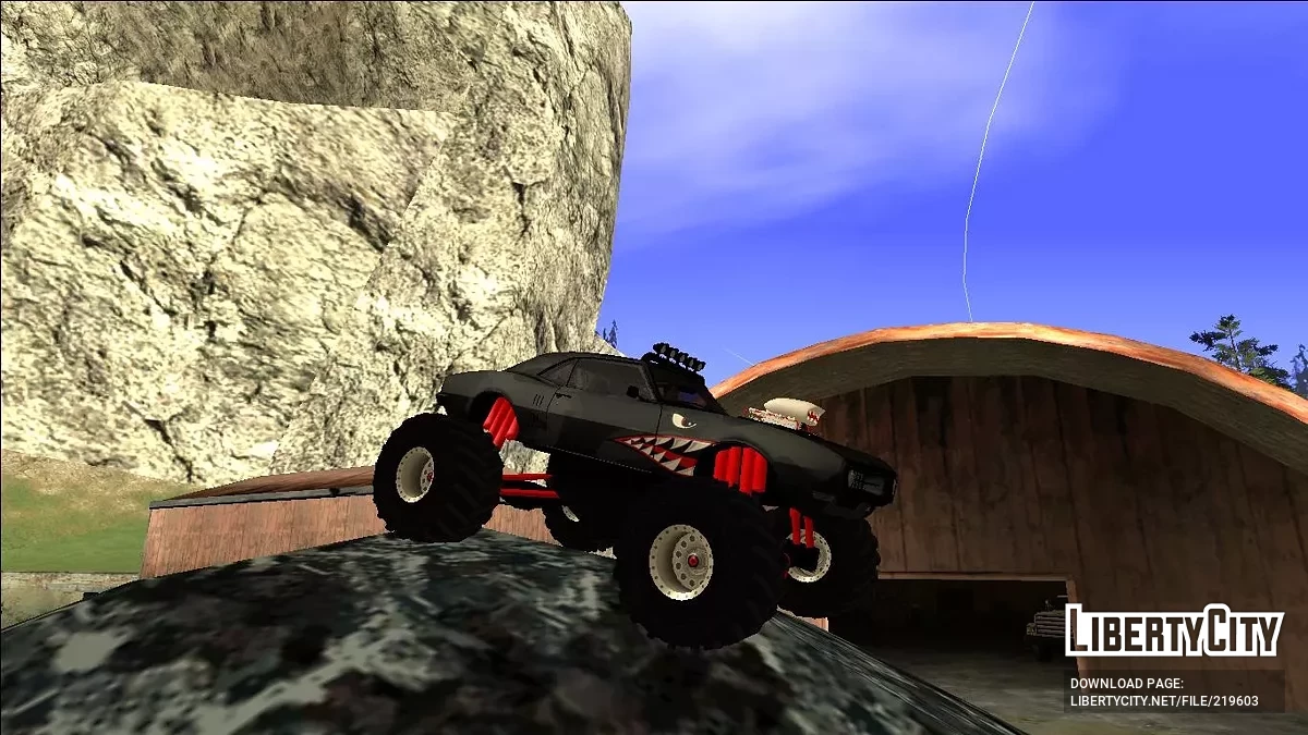 1968 Pontiac Firebird Monster Truck Camo Shark / GTA San Andreas