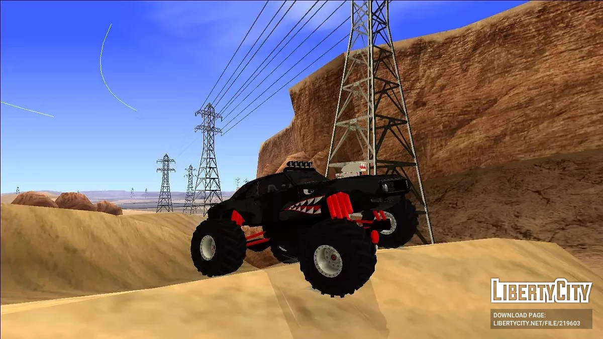 1968 Pontiac Firebird Monster Truck Camo Shark / GTA San Andreas