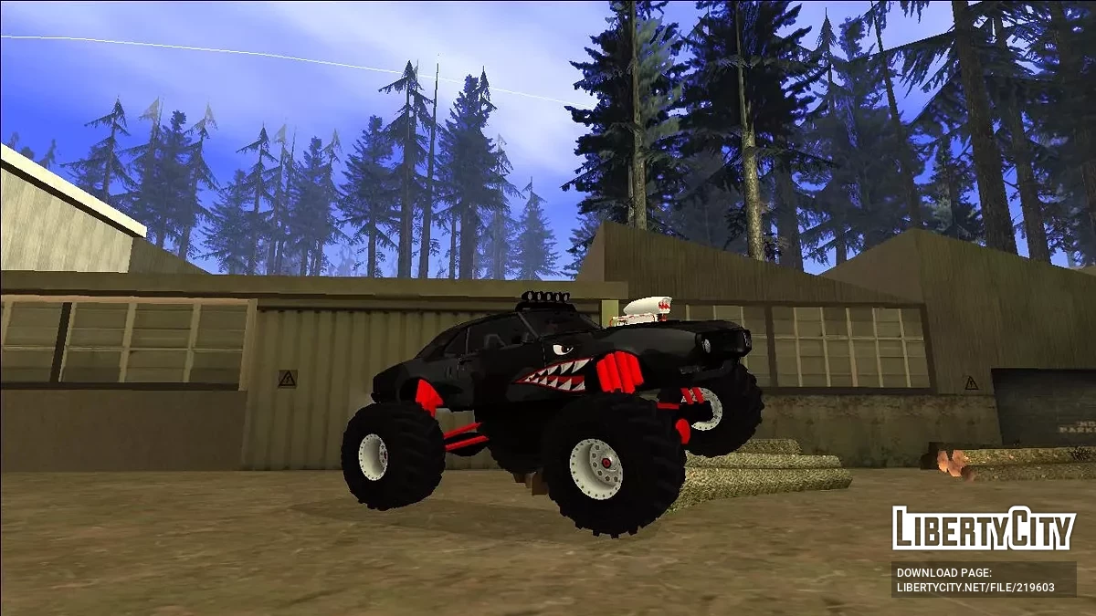1968 Pontiac Firebird Monster Truck Camo Shark / GTA San Andreas