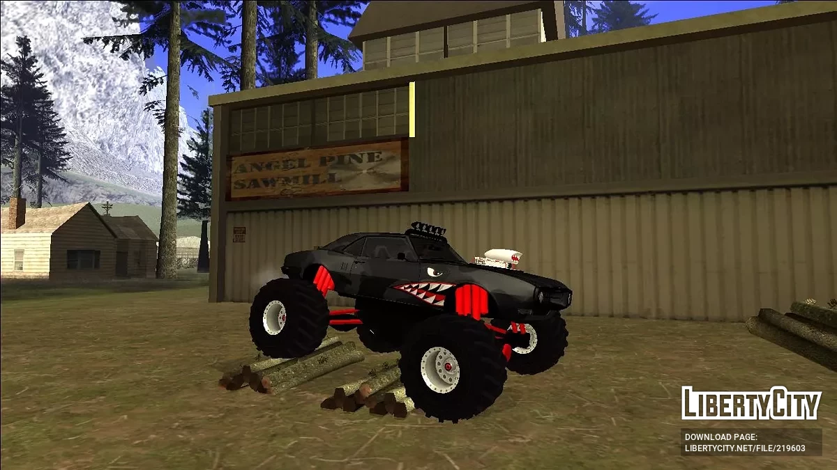 1968 Pontiac Firebird Monster Truck Camo Shark / GTA San Andreas