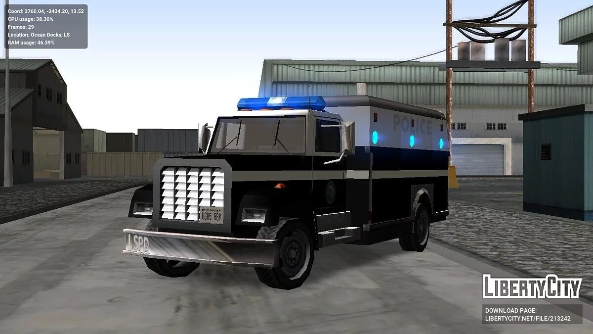 Improved service vehicles (adapted for ImVehFt) / GTA San Andreas