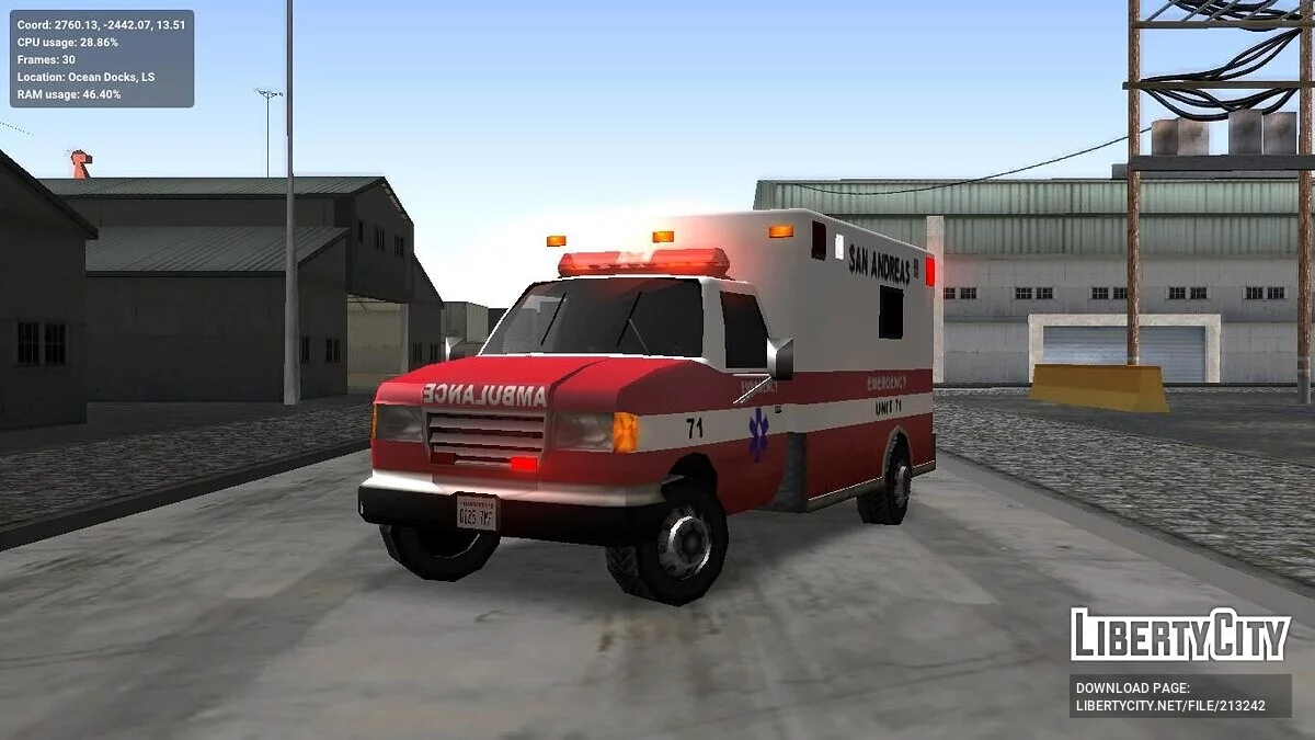 Improved service vehicles (adapted for ImVehFt) / GTA San Andreas