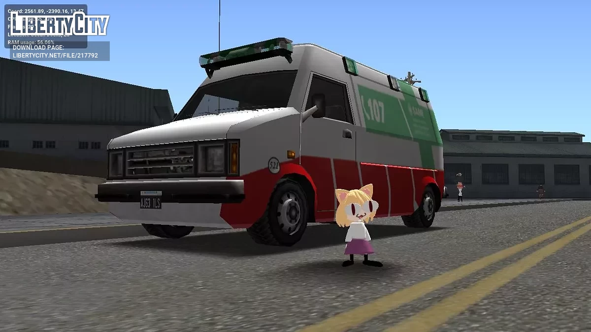 Rumpo Ambulância SAME 107 - Ambulância da Argentina / GTA San Andreas