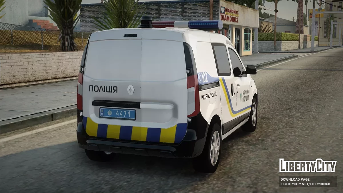 Renault Dokker Ukrainian Police / GTA San Andreas