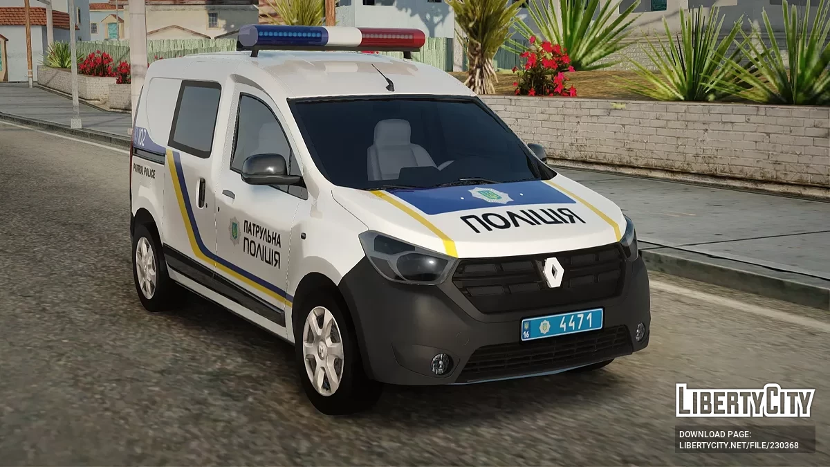Renault Dokker Ukrainian Police / GTA San Andreas