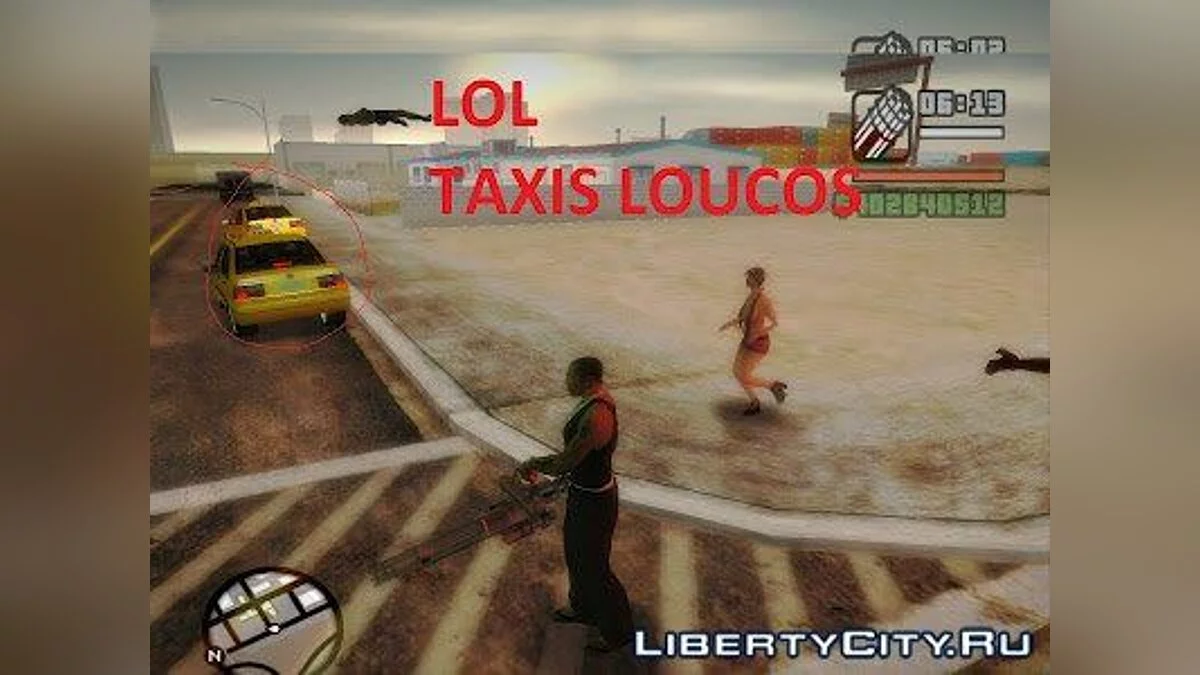 Pedestrians Get Scared When They See Weapons / GTA San Andreas