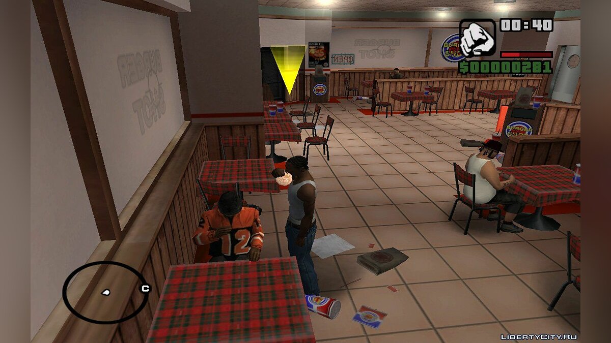 Download Take away a burger or pizza from peds for GTA San Andreas