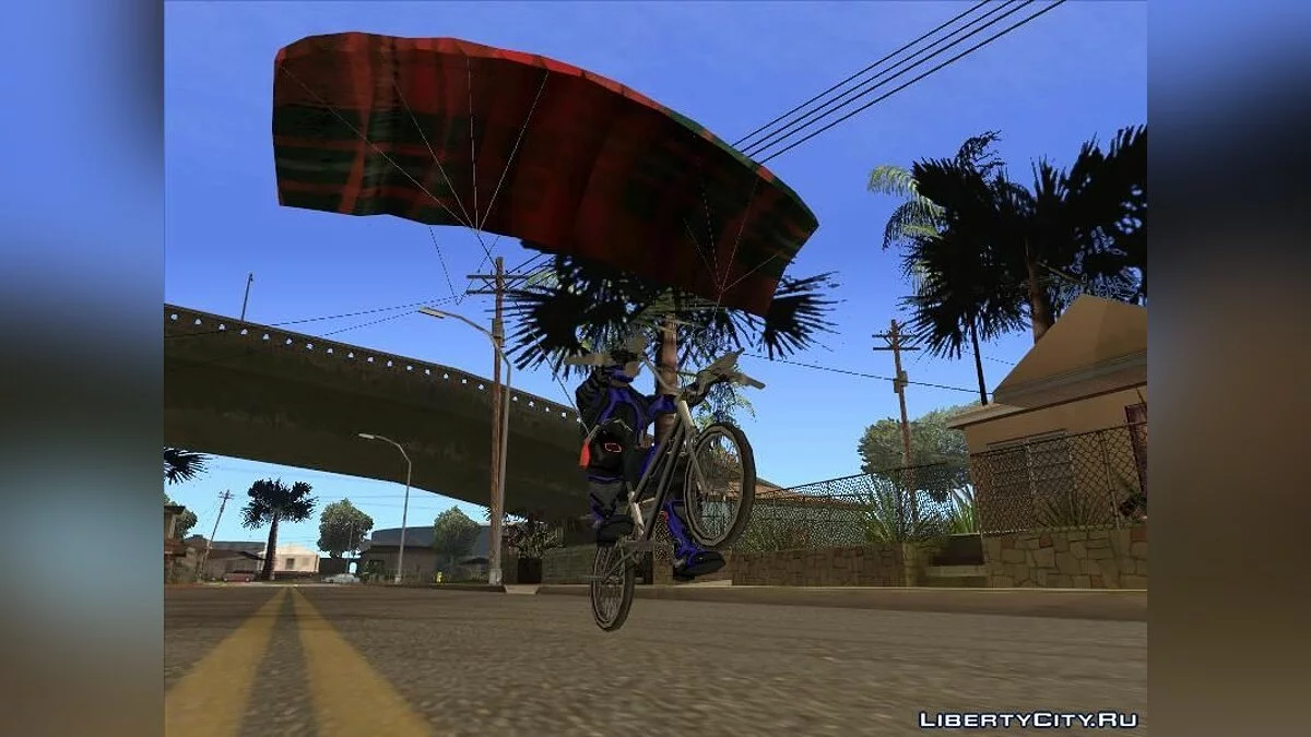 Парашют для байка / GTA San Andreas