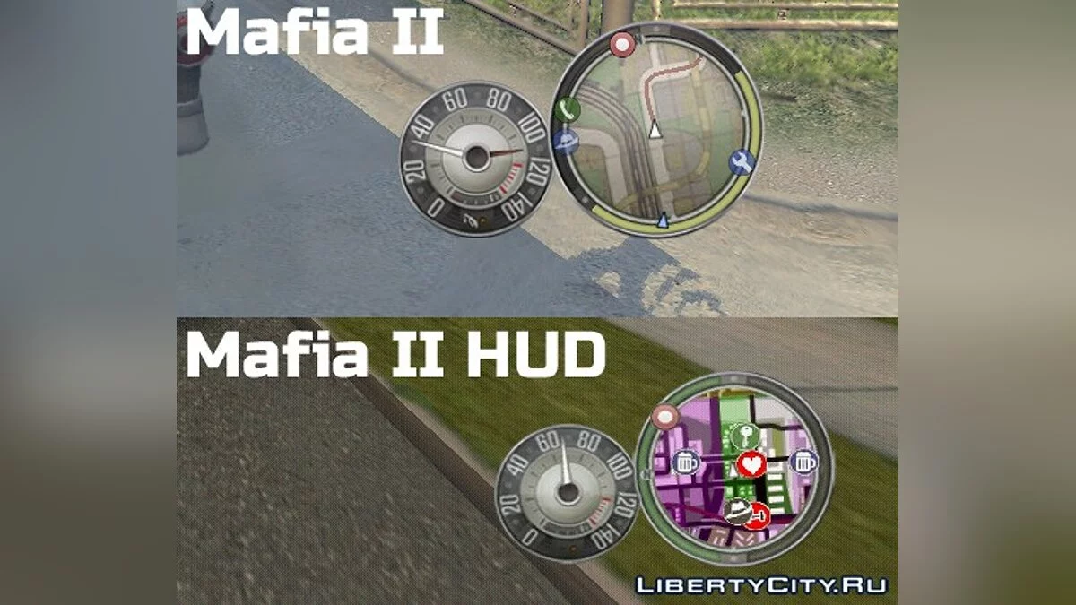 Mafia II HUD v1.0 / GTA San Andreas