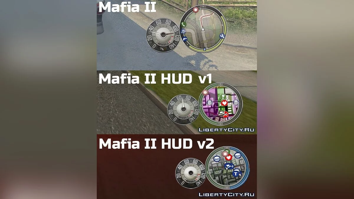 Mafia 2 HUD v2 / GTA San Andreas