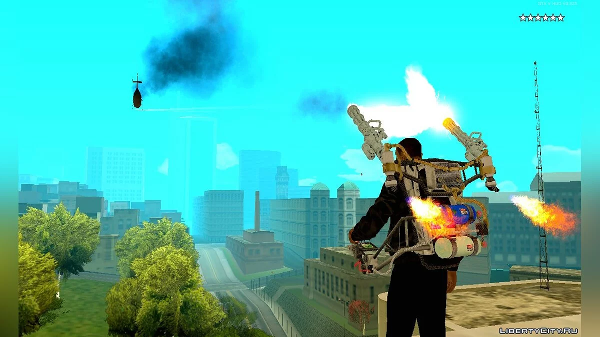 GTA SA - Jetpack with Miniguns / GTA San Andreas