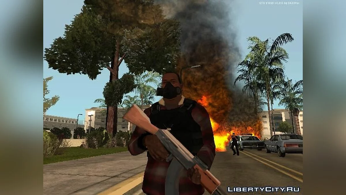 ارتداء جهاز استنشاق مزدوج من GTA V / جي تي إيه سان أندرياس