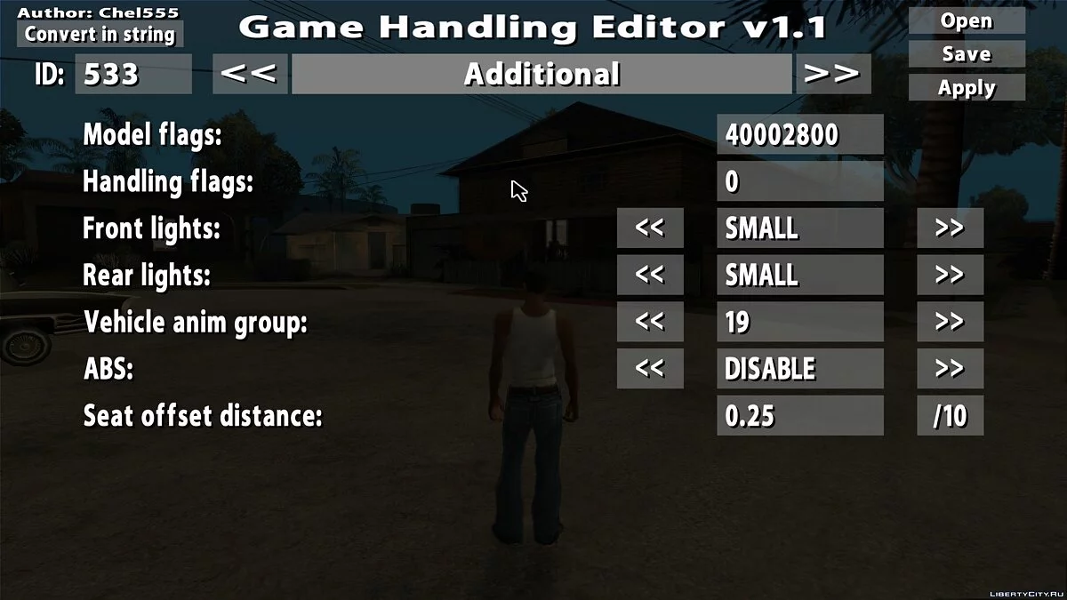 Editor de Manipulação de Jogo v1.1 / GTA San Andreas