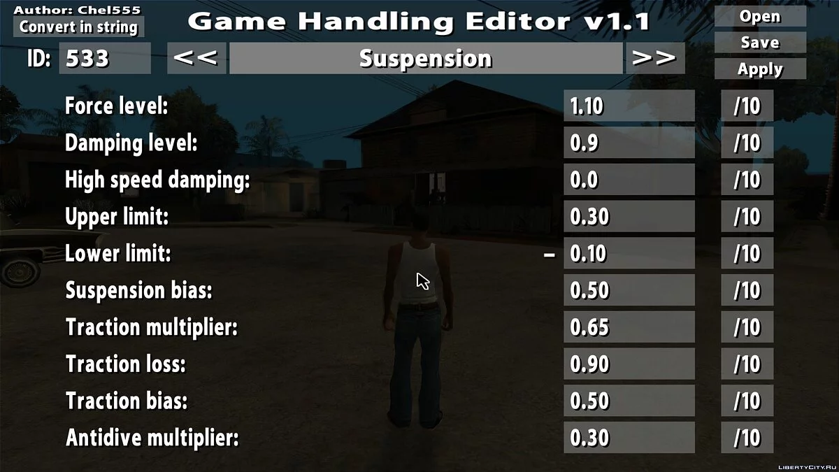 Editor de Manipulação de Jogo v1.1 / GTA San Andreas