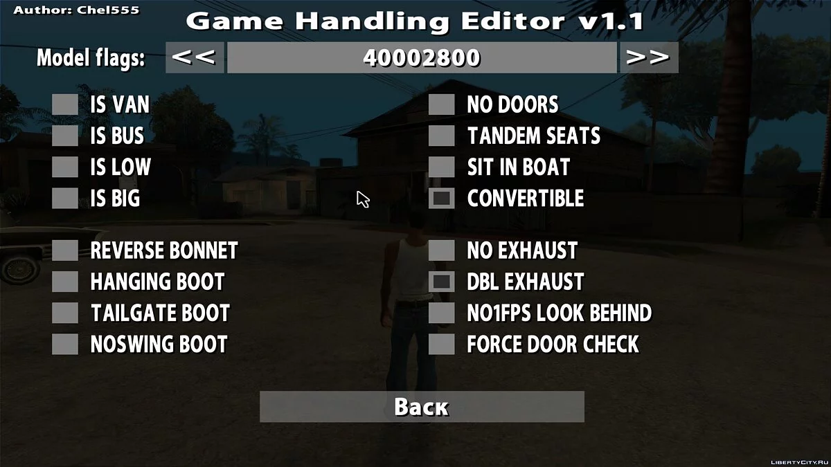 Editor de Manipulação de Jogo v1.1 / GTA San Andreas