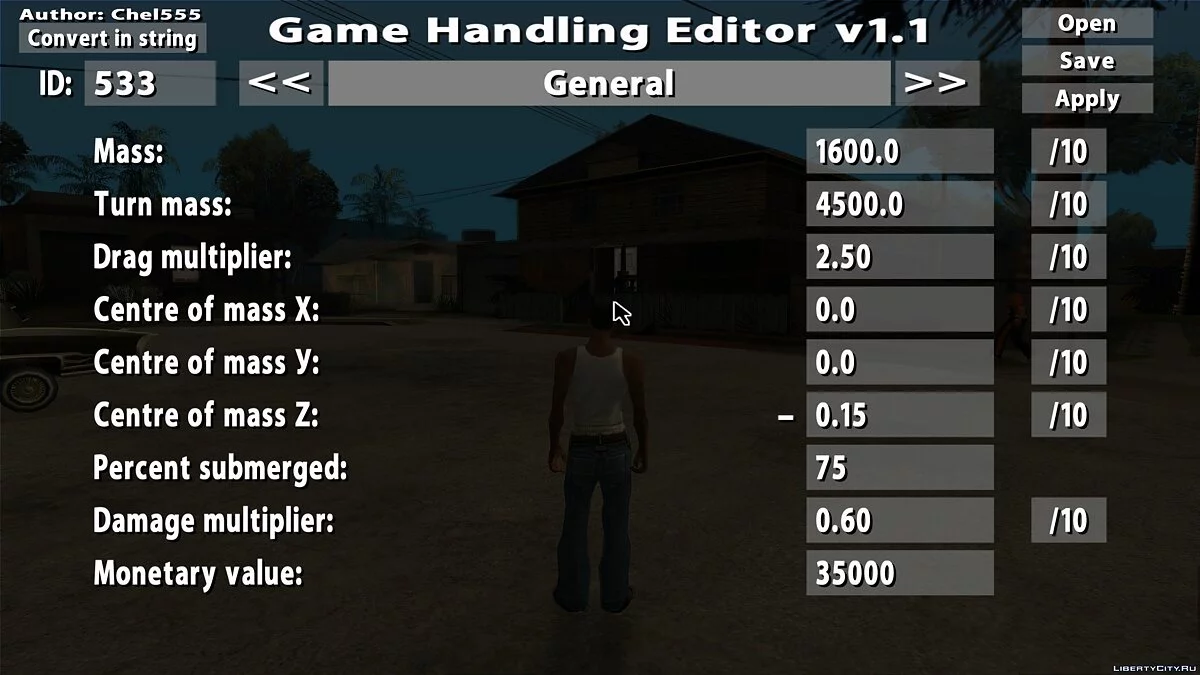 Editor de Manipulação de Jogo v1.1 / GTA San Andreas