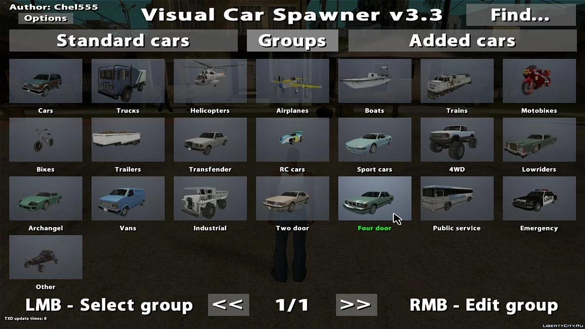 Visual Car Spawner v3.3 / GTA San Andreas