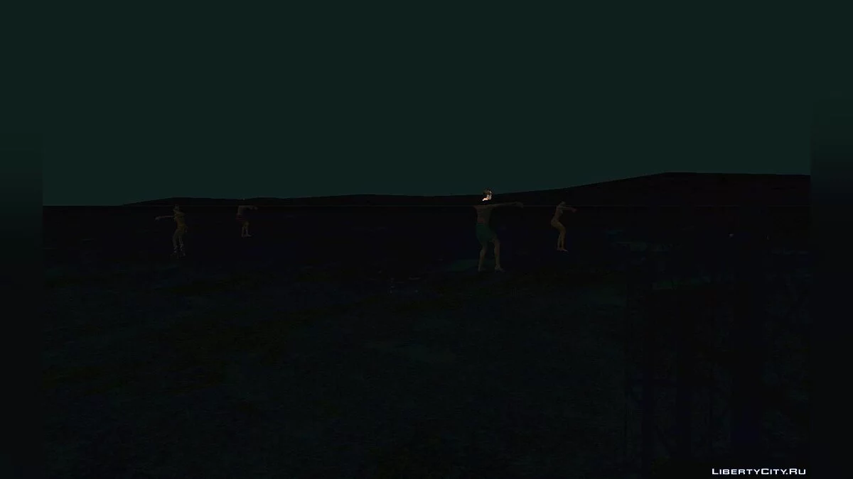 En las playas la gente nada en el agua / GTA San Andreas