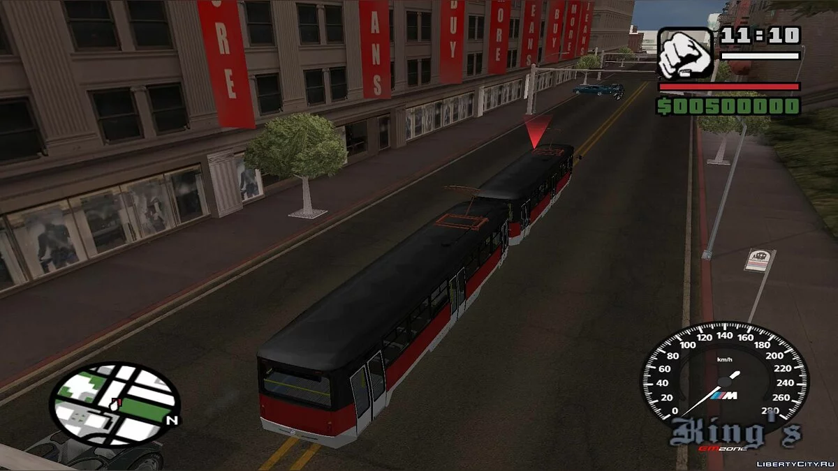 Trenes en San Fierro en el tráfico, con paradas - por dos vías / GTA San Andreas