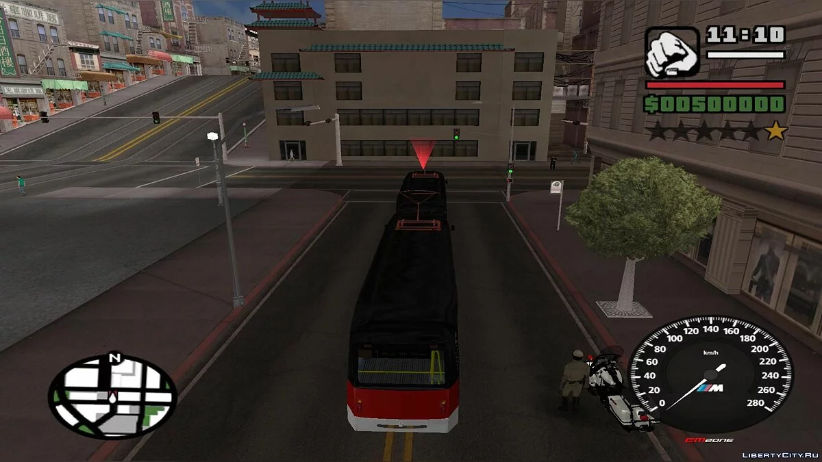 Trenes en San Fierro en el tráfico, con paradas - por dos vías / GTA San Andreas