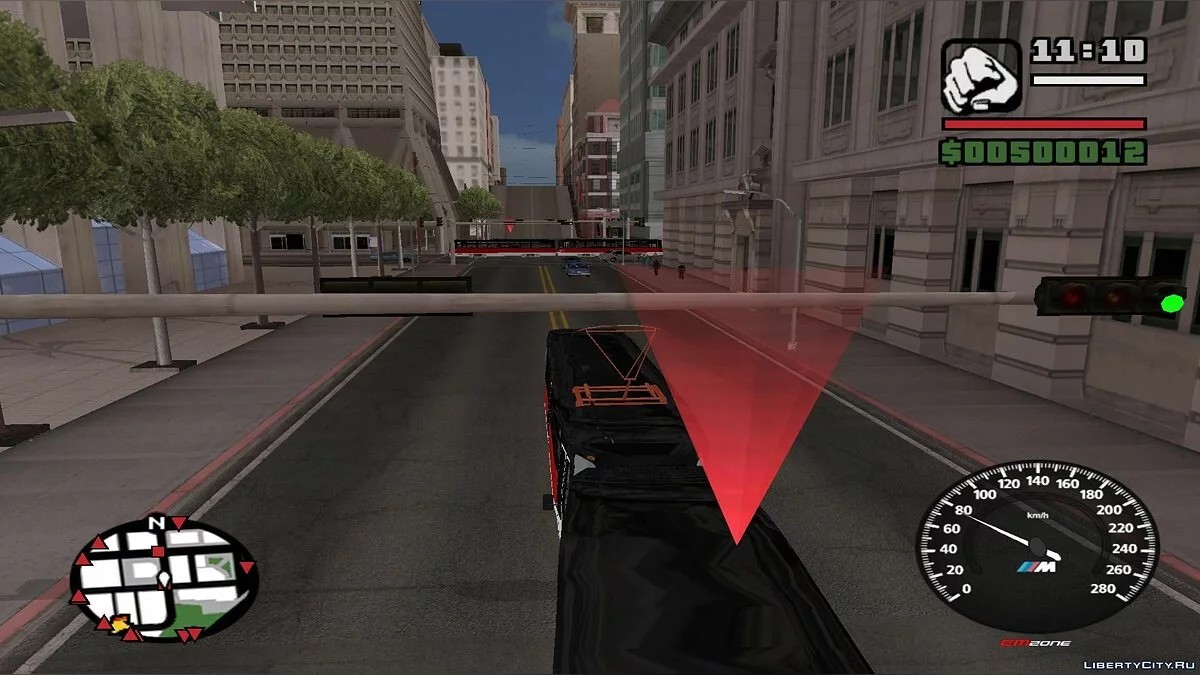 Trenes en San Fierro en el tráfico, con paradas - por dos vías / GTA San Andreas
