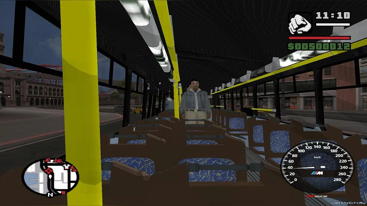 Trenes en San Fierro en el tráfico, con paradas - por dos vías / GTA San Andreas