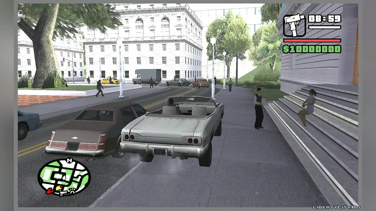 Педы отдыхают на ступеньках как в GTA VC (обновлено) / GTA San Andreas