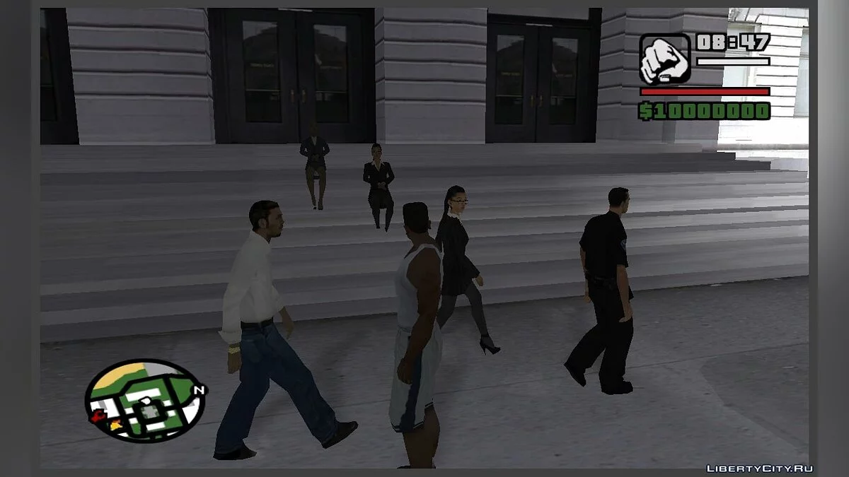 Педы отдыхают на ступеньках как в GTA VC (обновлено) / GTA San Andreas