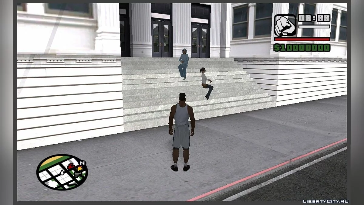 Педы отдыхают на ступеньках как в GTA VC (обновлено) / GTA San Andreas