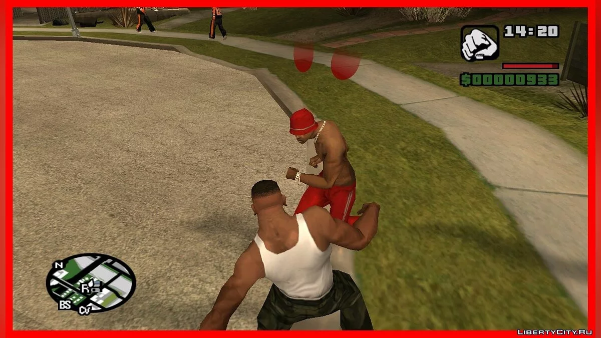 Кровь на экране как в GTA V v1.01 / GTA San Andreas