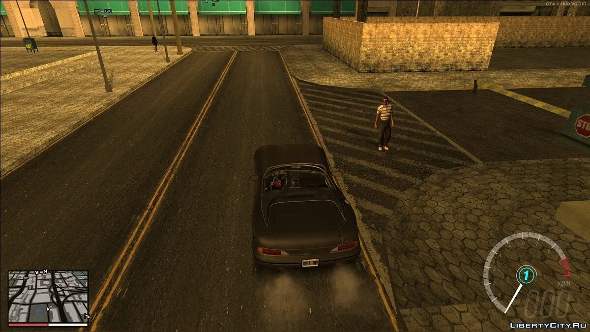 Les voitures chères attirent l'attention des passants / GTA San Andreas