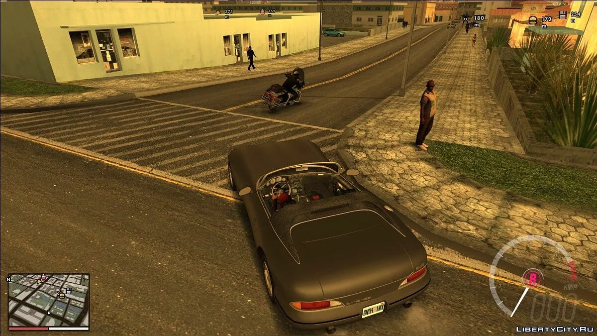 Les voitures chères attirent l'attention des passants / GTA San Andreas