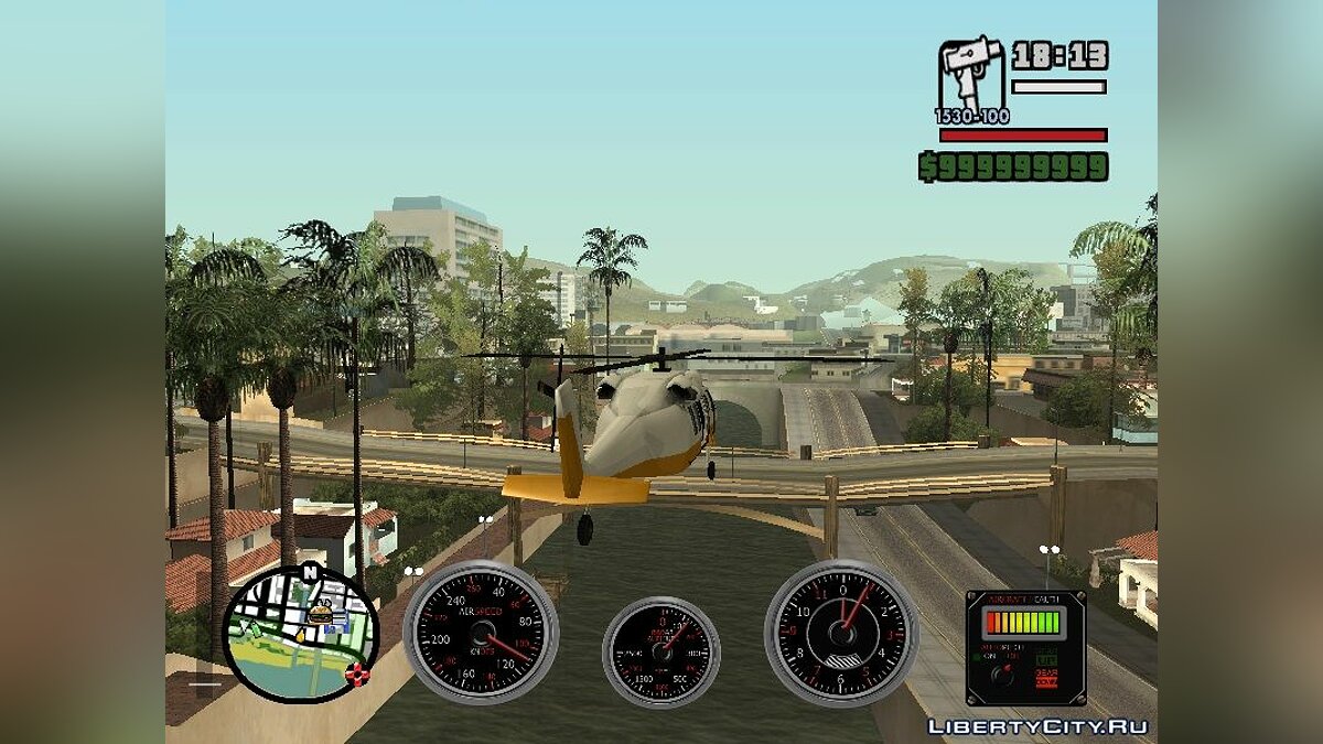 GTA San Andreas (PC) Learning to fly - Prueba #5: Helicoptero: Despegue  (Helicopter Takeoff) 