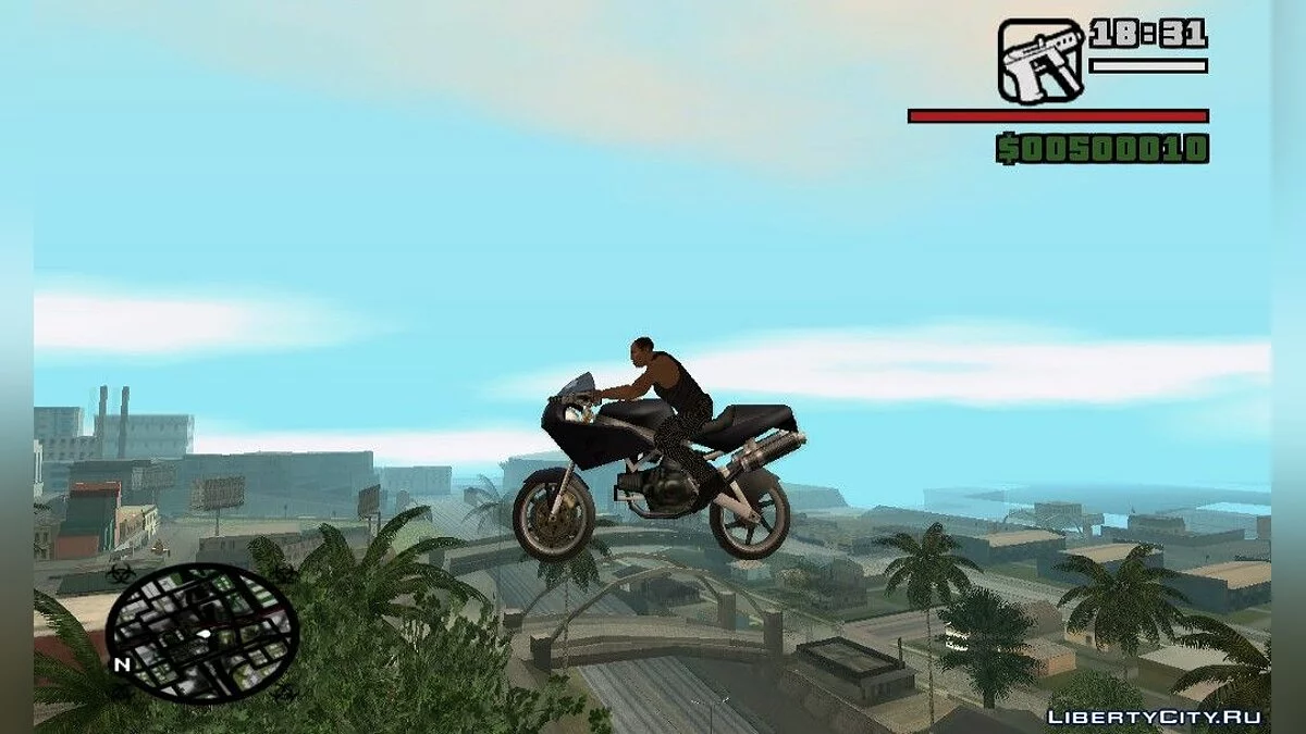 Полеты на мотоцикле / GTA San Andreas