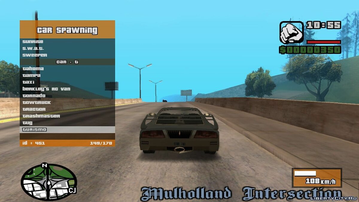 R'-TRAINER V2.0.1 - menu cheat for GTA San Andreas