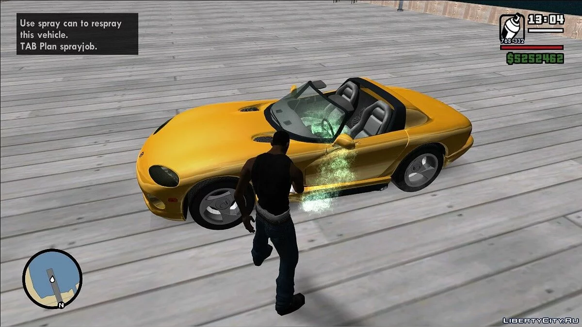 Repaint Cars with Spray Can - Manual Respray Mod v1.1 / GTA San Andreas