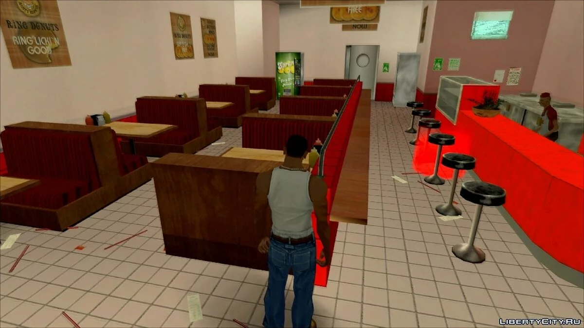 可以进入甜甜圈店 / GTA San Andreas