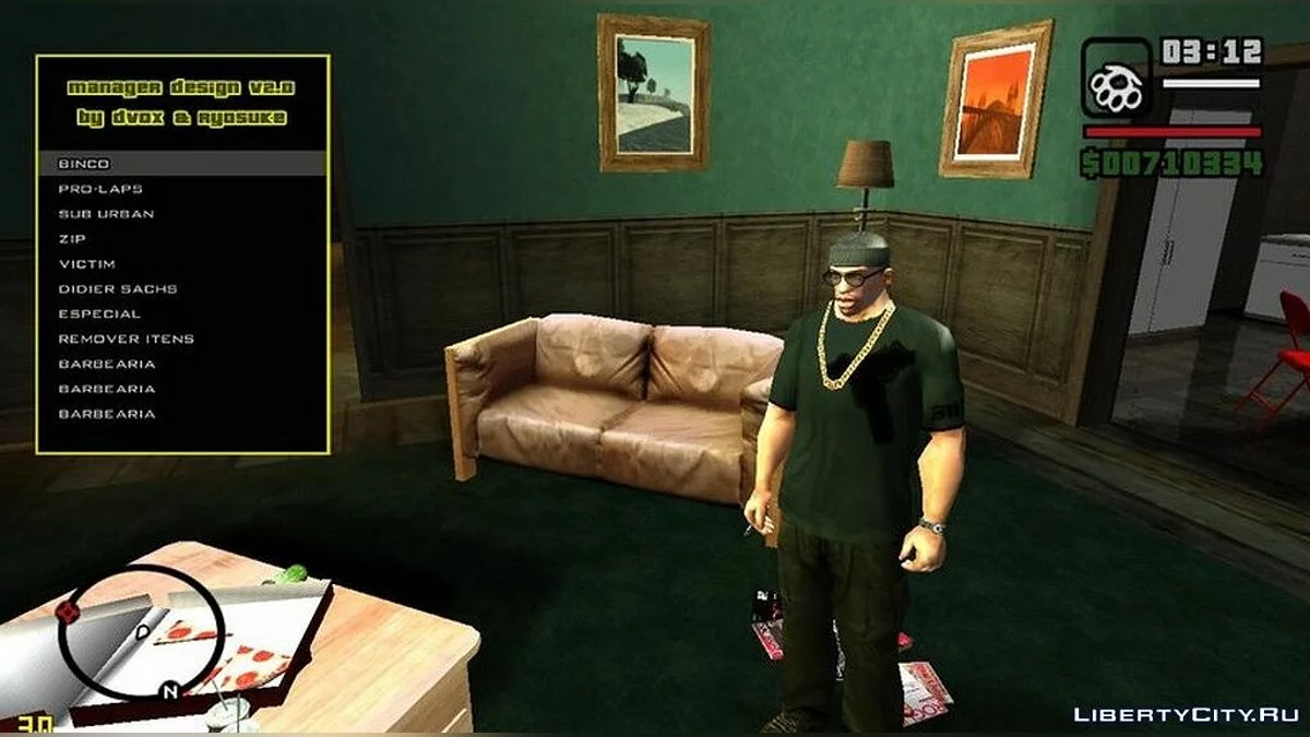 Menu Pilihan Pakaian / GTA San Andreas