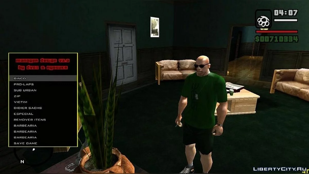Menu Pilihan Pakaian / GTA San Andreas