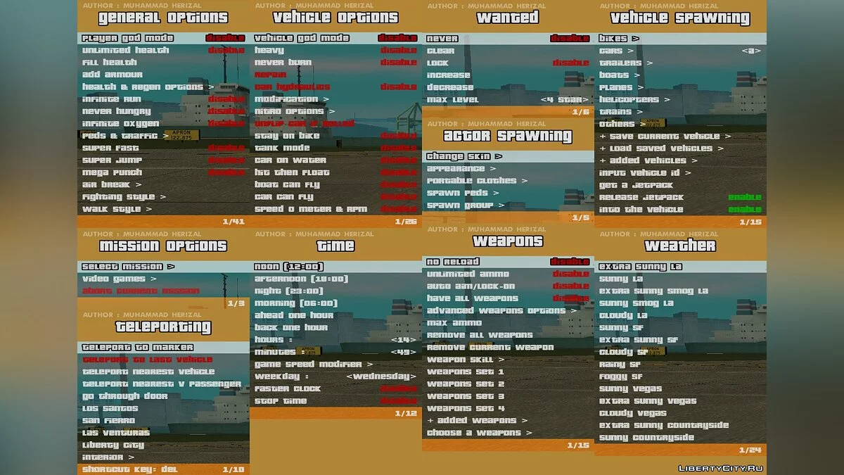 RZL-Trainer v3.1.2 - Зручне чит-меню як у GTA 5 / GTA San Andreas