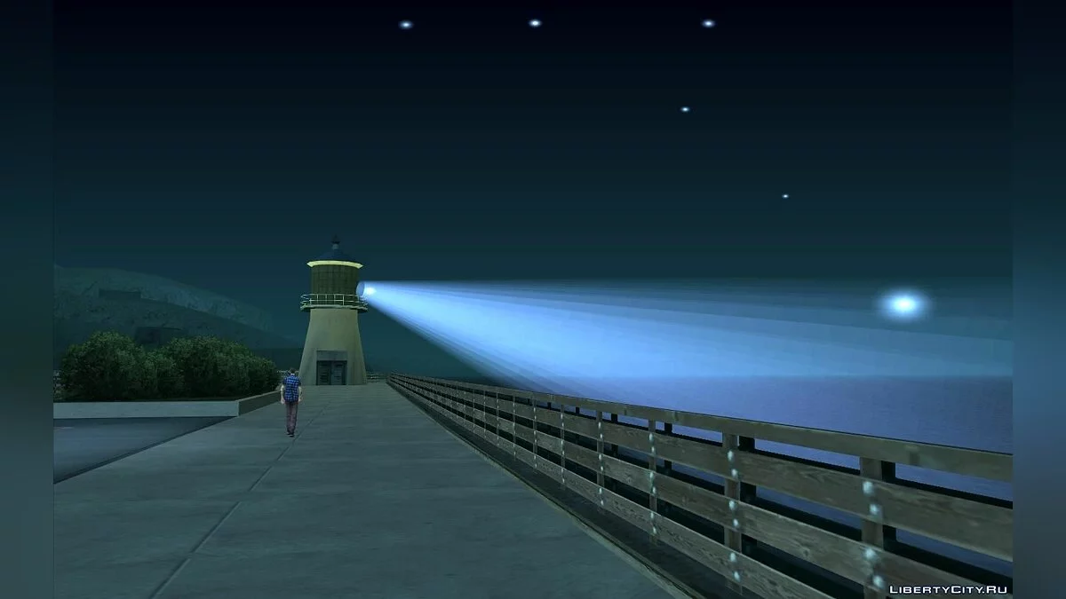 Working spotlight on beacons and pyramid / GTA San Andreas