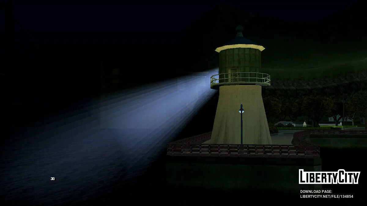 Working spotlight on beacons and pyramid / GTA San Andreas