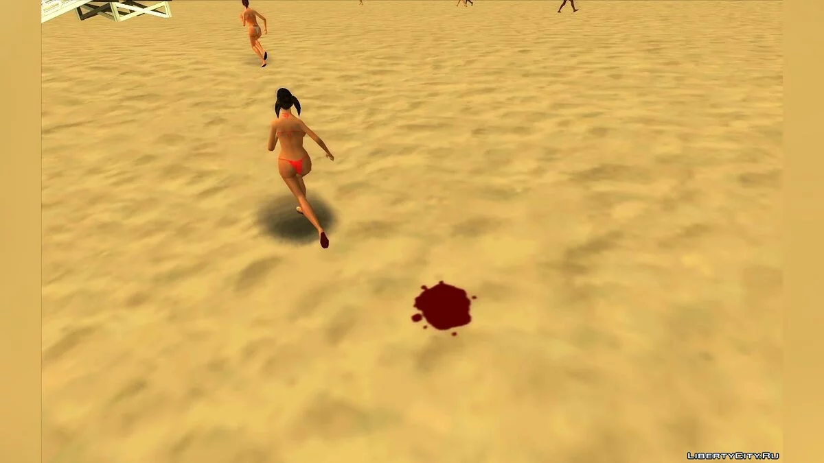 行人出血和健康状况不佳的 Carl (CLEO+) v1.1 / GTA San Andreas