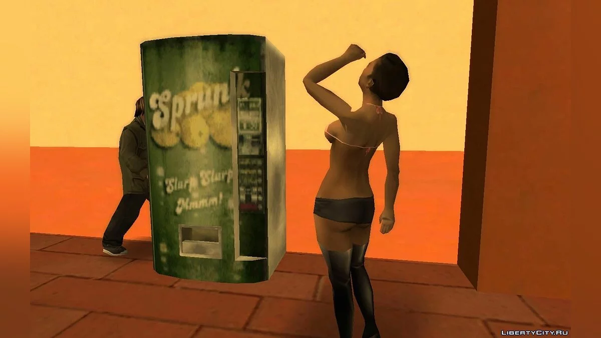 Перехожі купують їжу / GTA San Andreas
