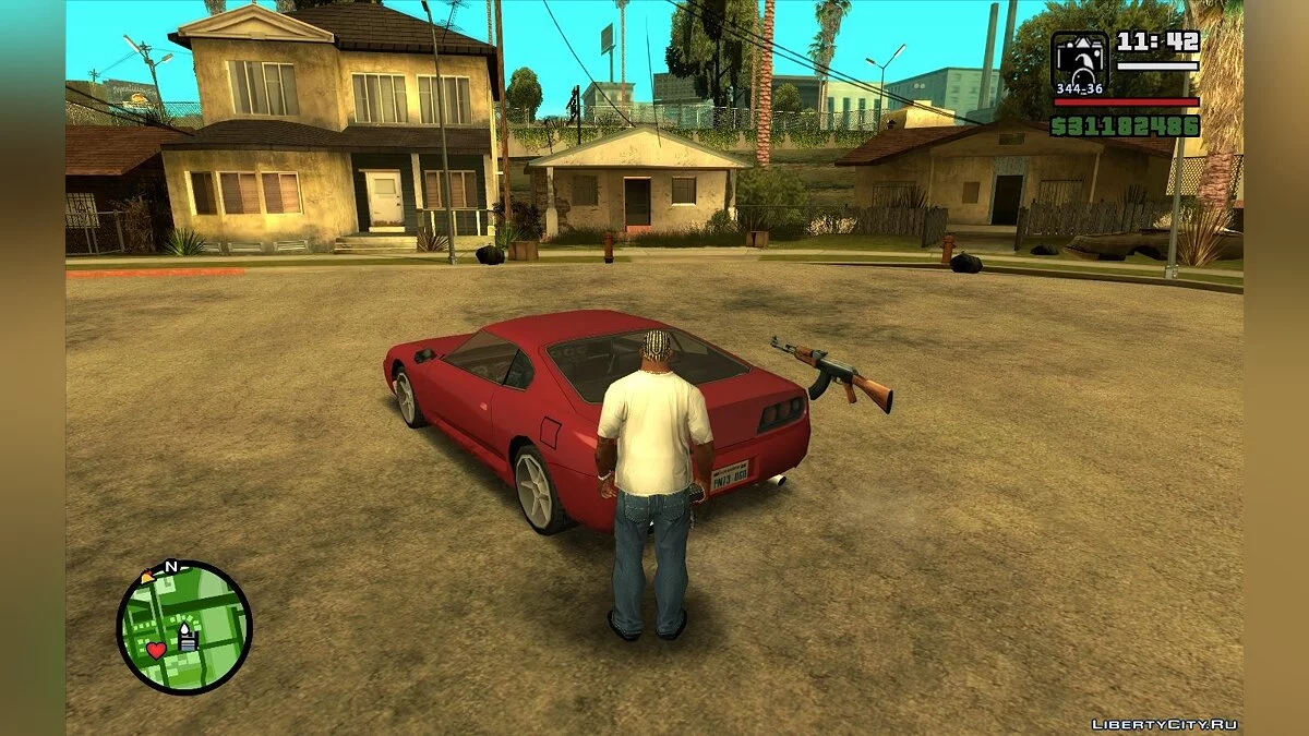 Зберігати зброю в багажнику автомобіля v1.2 / GTA San Andreas