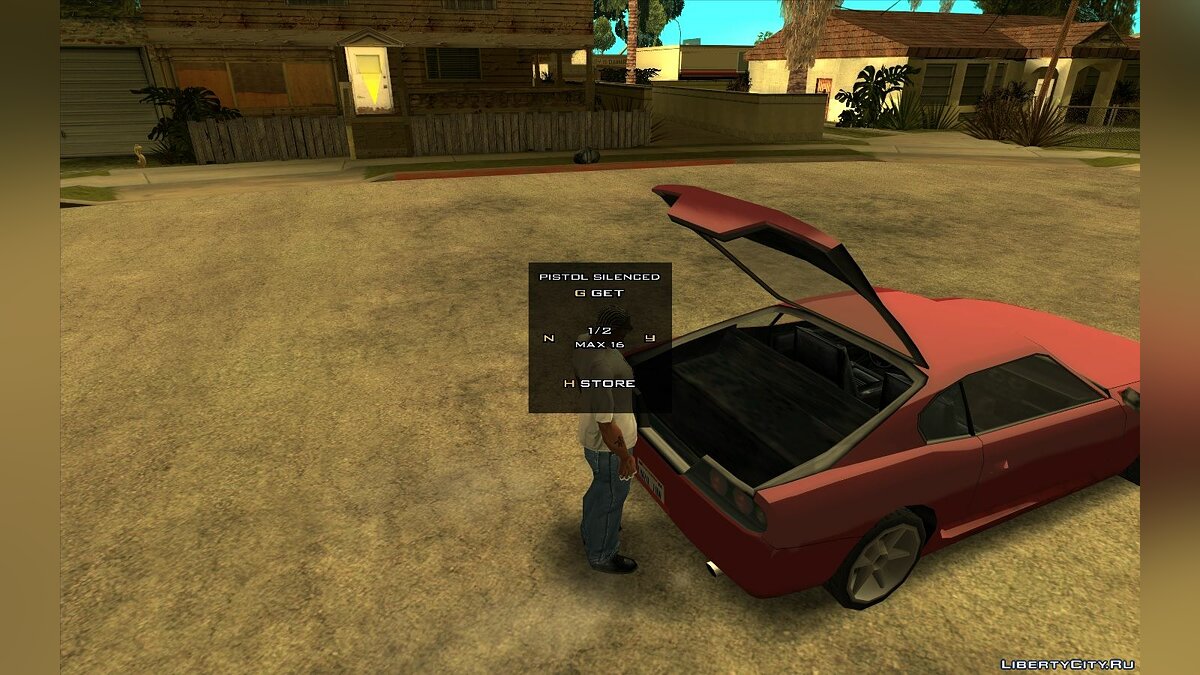 Download Ability to carry weapons in the trunk for GTA San Andreas