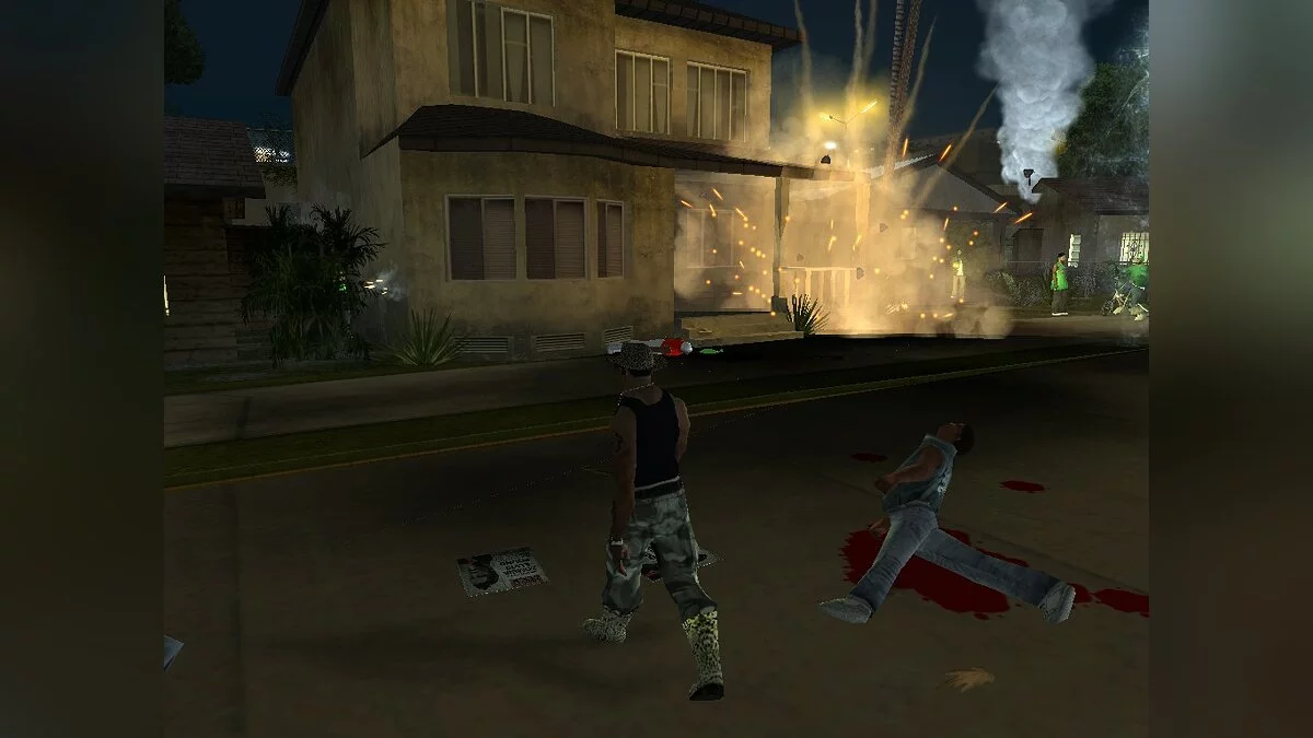 Атака Ballas на Grove Street / GTA San Andreas