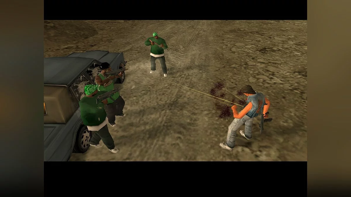 Tiroteio Grove Street e Ballas no cânion / GTA San Andreas