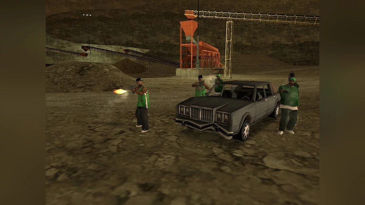 Tiroteio Grove Street e Ballas no cânion / GTA San Andreas